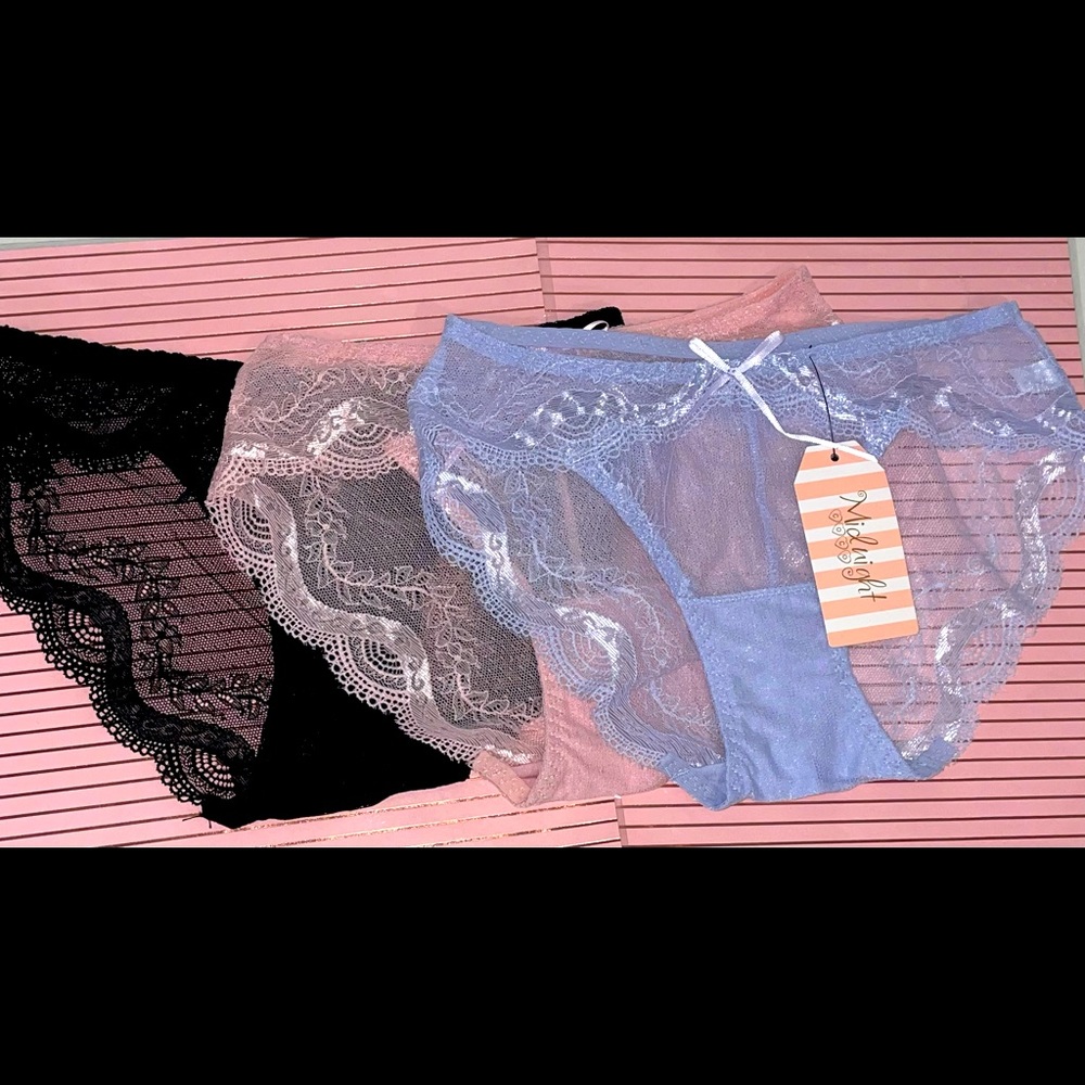 Midnight Lace Cheeky Set New